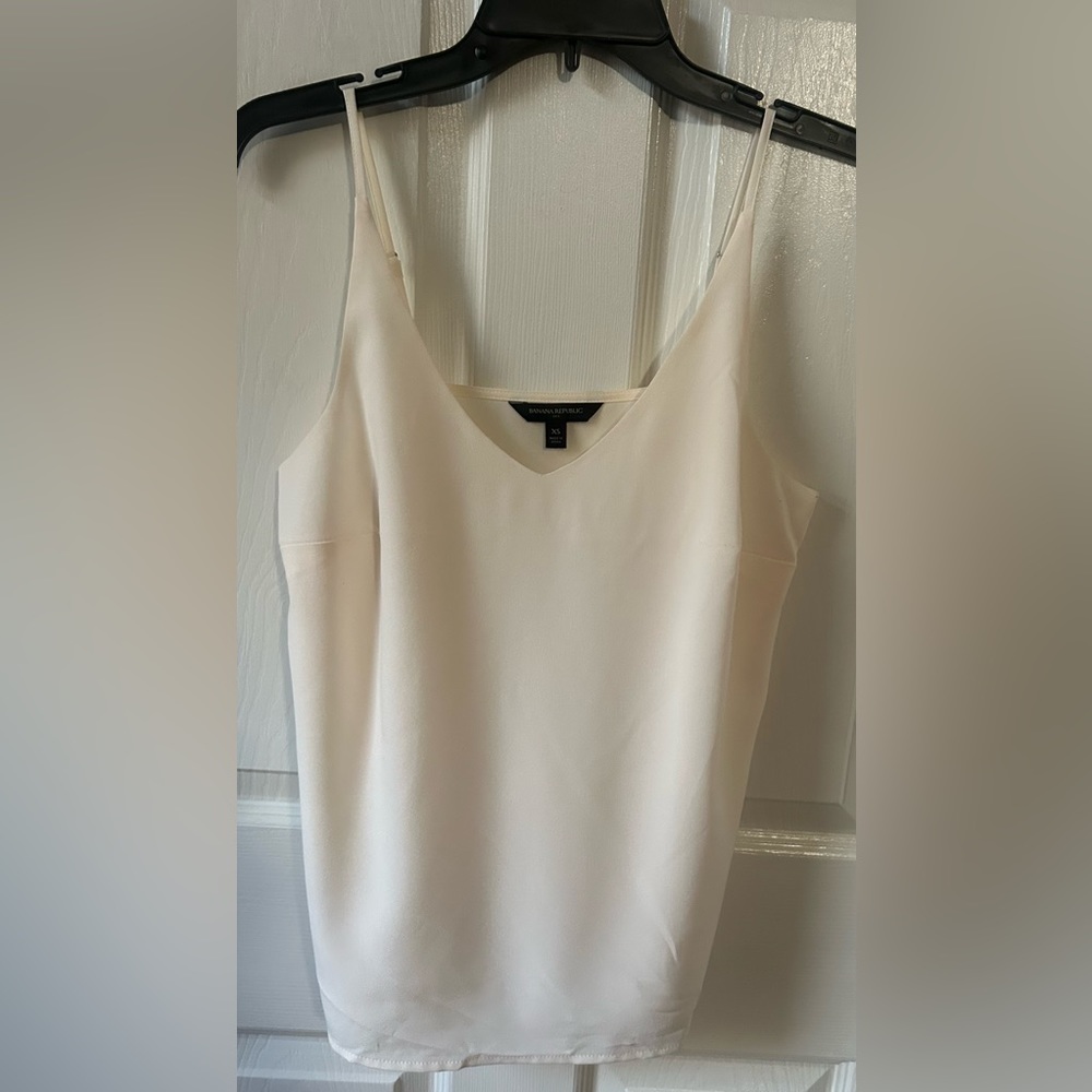 Banana Republic White Spaghetti Strap Camisole, XS